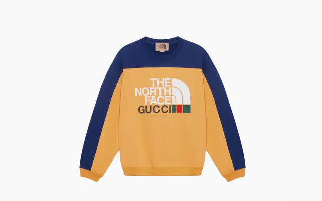 Одежда Gucci x The North Face Sweatshirt «Yellow/Blue» желтый