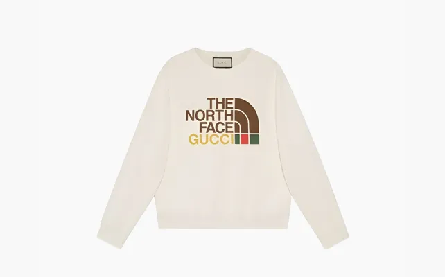 Одежда Gucci x The North Face Cotton Sweatshirt «Ivory» белый