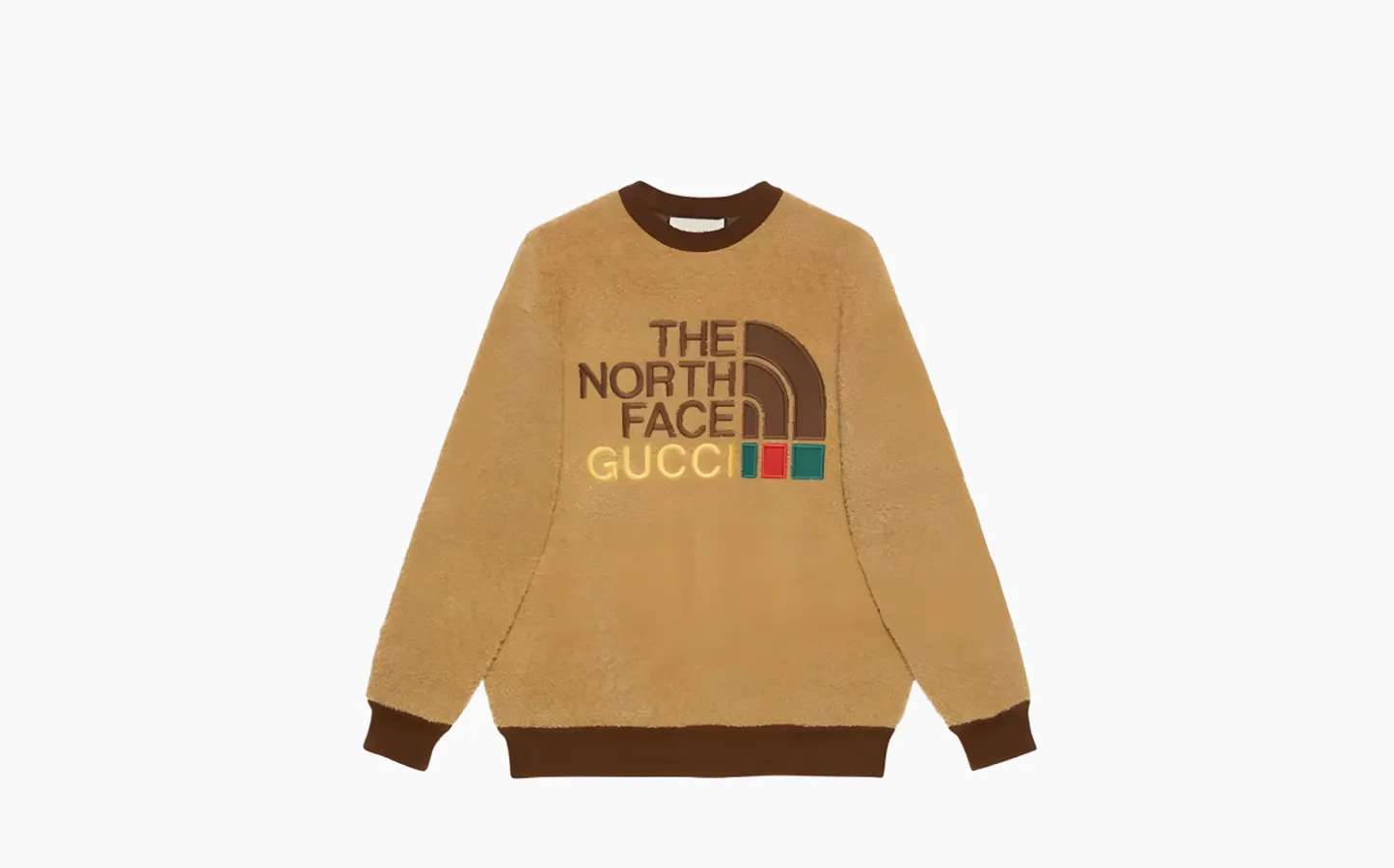 The North Face x Gucci Faux Fur Sweatshirt «Brown»