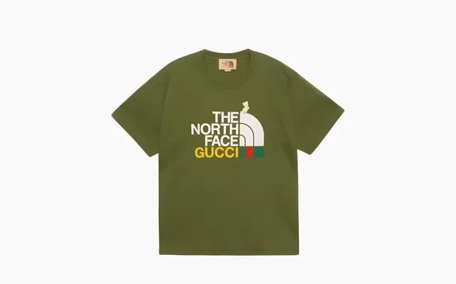 Одежда Gucci x The North Face T-shirt «Dark Green» зеленый