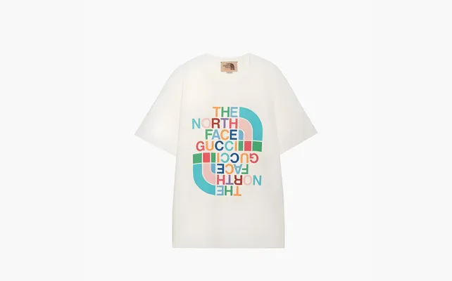 Одежда Gucci x The North Face Cotton T-shirt «White/Multicolor» белый