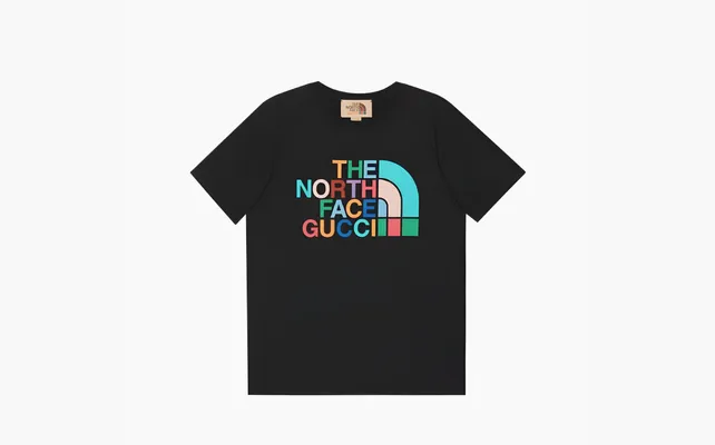 Одежда Gucci x The North Face Cotton T-shirt «Black/Multicolor» черный