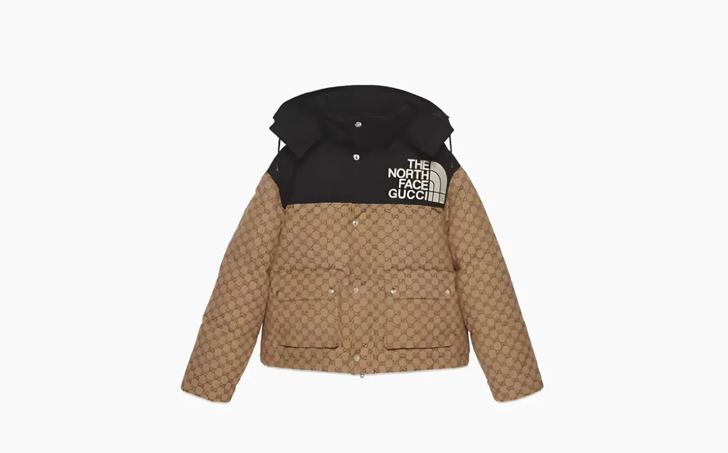 Gucci x The North Face GG Padded Short Jacket WMNS «Black Ebony Beige»