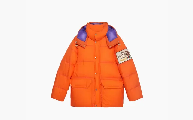 Одежда Gucci x The North Face Padded Jacket «Orange» оранжевый