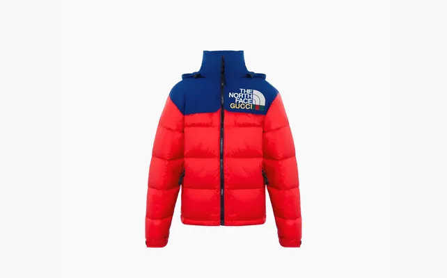 Одежда Gucci x The North Face Padded Jacket «Red/Blue» красный