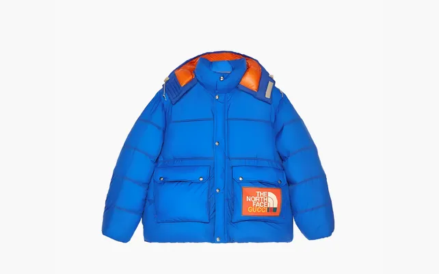 Одежда Gucci x The North Face Padded Jacket «Blue» синий