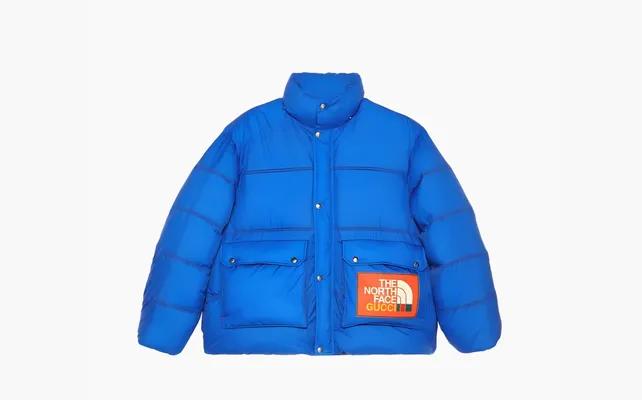 Одежда Gucci x The North Face Padded Jacket «Blue» синий