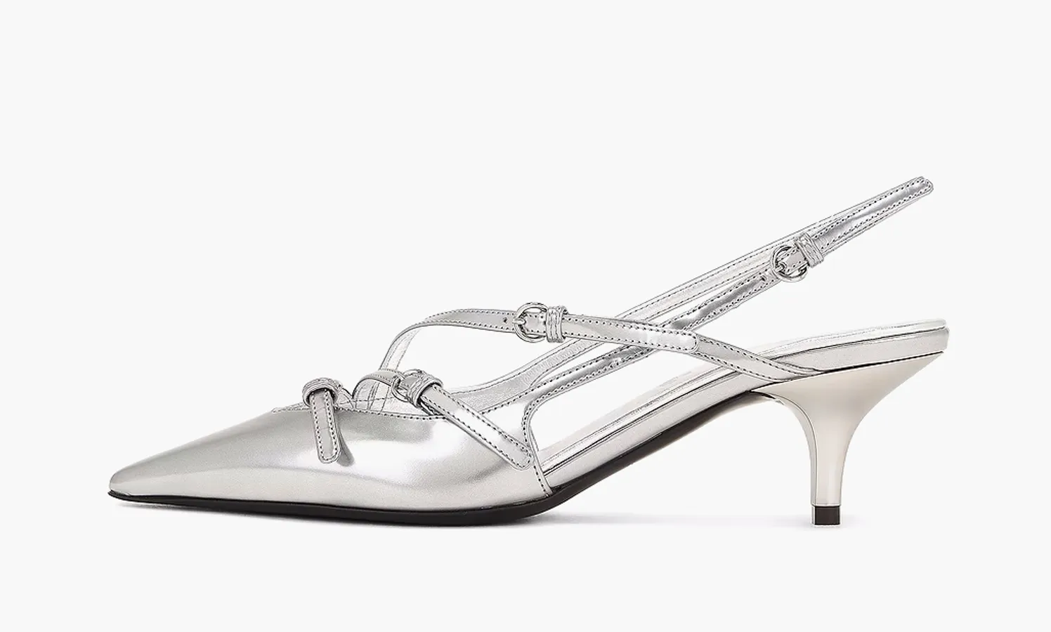 Miu Miu Patent Leather Slingbacks With Buckles «Metal»