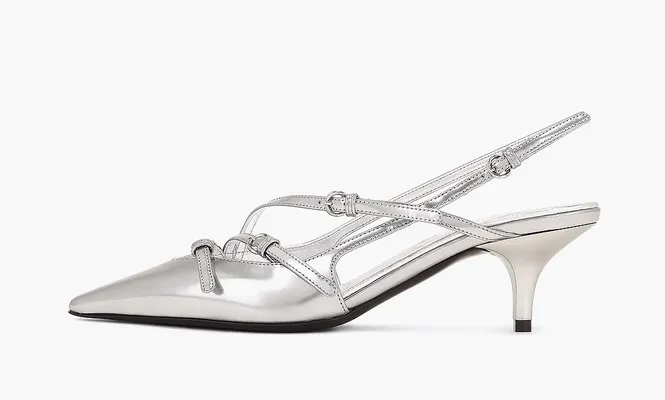 Обувь Miu Miu Patent Leather Slingbacks With Buckles «Metal» металлический