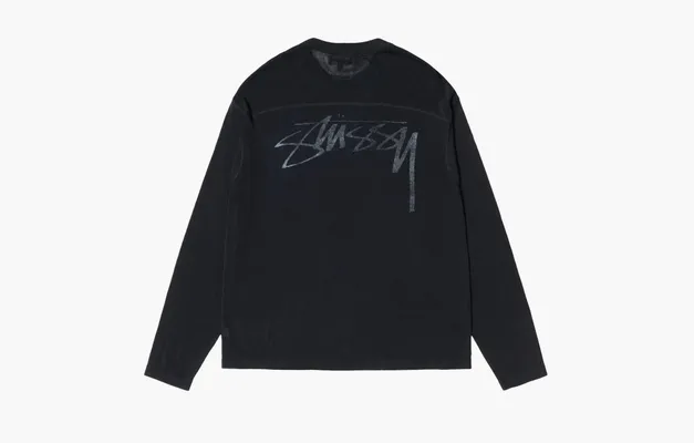 Одежда Stussy Lightweight Football Crew «Black» chyernye