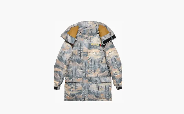  Gucci x The North Face Padded Jacket «Forest Print» raznotsvetnye