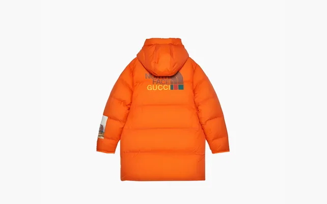  Gucci x The North Face Down Jacket «Orange» oranzhevye