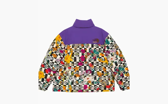  Gucci x The North Face Floral Down Jacket «Purple Floral» raznotsvetnye