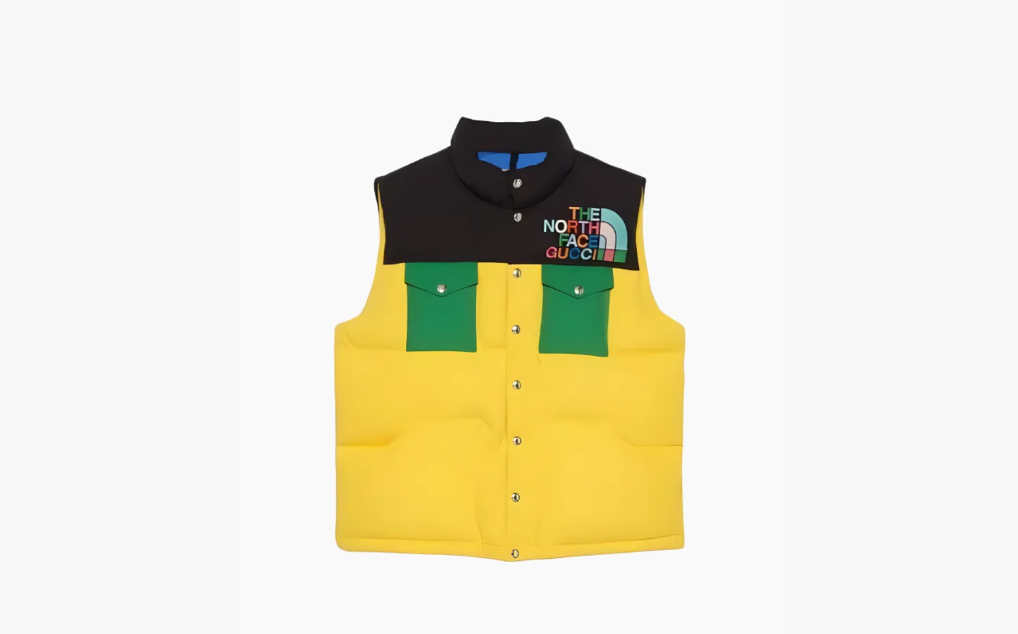 Gucci x The North Face Down Vest «Yellow/Black/Green»