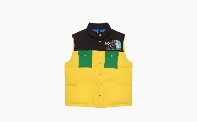  Gucci x The North Face Down Vest «Yellow/Black/Green» zhyeltye