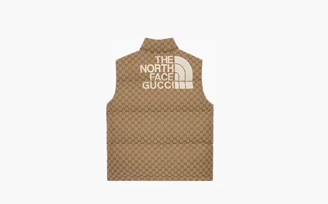  Gucci x The North Face Down Vest «Beige/Ebony» korichnevye