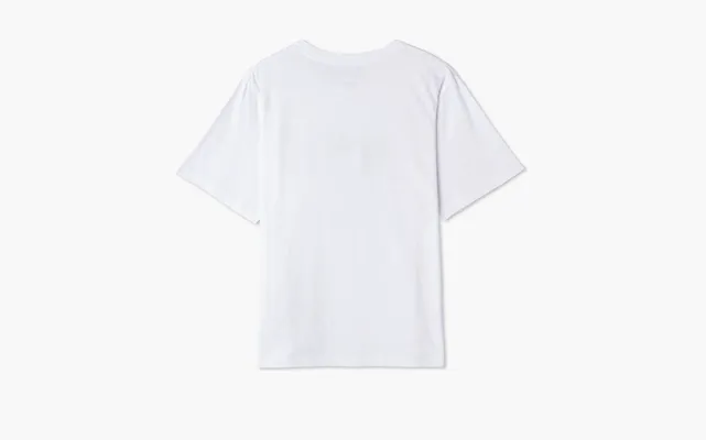 Одежда MM6 Maison Margiela Destroyed Logo Print T-Shirt «White» белый