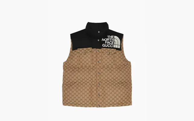  Gucci x The North Face Padded Vest «Khaki/Black» korichnevye