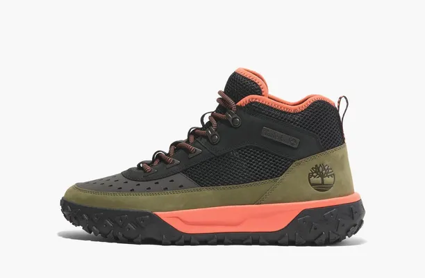 Обувь Timberland Greenstride Motion 6 Mid Hiking Boot «Black W Medium Green» черный