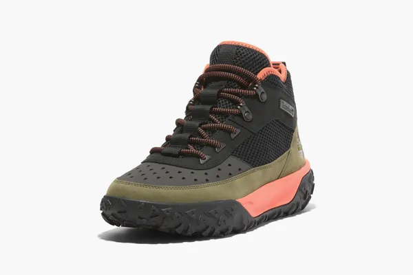 Обувь Timberland Greenstride Motion 6 Mid Hiking Boot «Black W Medium Green» черный