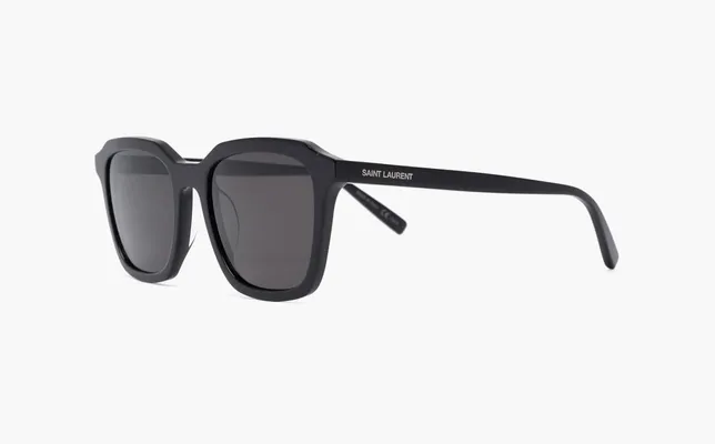Аксессуары Saint Laurent Eyewear Square Frame Sunglasses «Black» chyernye