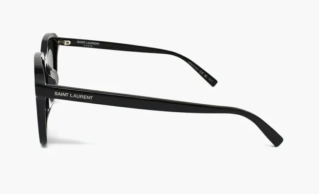 Аксессуары Saint Laurent Eyewear Square Frame Sunglasses «Black» chyernye
