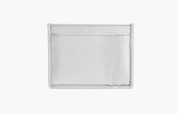 Miu Miu Matelasse Nappa Leather Card Holder «Silver» serebryanyy