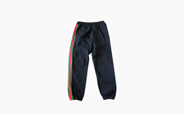 Одежда Gucci x The North Face Web Print Cotton Jogging Pants «Black Stonewash» chyernye