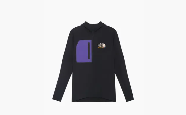 Одежда Gucci x The North Face Fleece Pullover «Black/Purple» chyernye