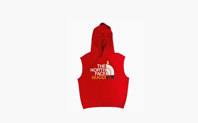 Одежда Gucci x The North Face Sleeveless Sweatshirt «Red» krasnye 