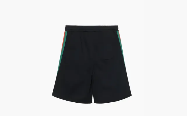 Одежда Gucci x The North Face Web Print Cotton Shorts «Black» chyernye