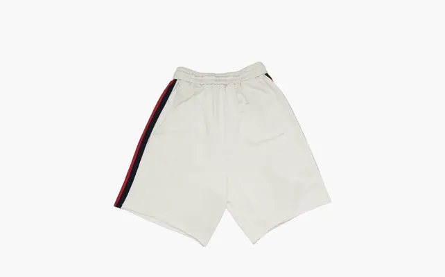 Одежда Gucci x The North Face Web Print Cotton Shorts «Ivory White» belye