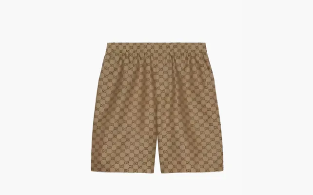 Одежда Gucci x The North Face Web Print Cotton Shorts «Beige» bezhevye
