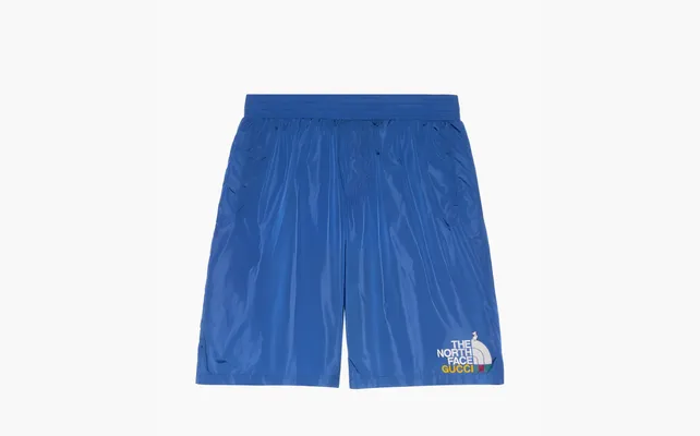 Одежда Gucci x The North Face Nylon Shorts «Blue» sinie