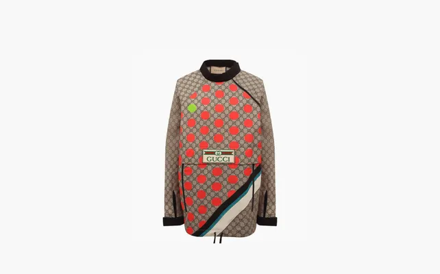  Gucci x The North Face Windbreaker «Beige Red» korichnevye