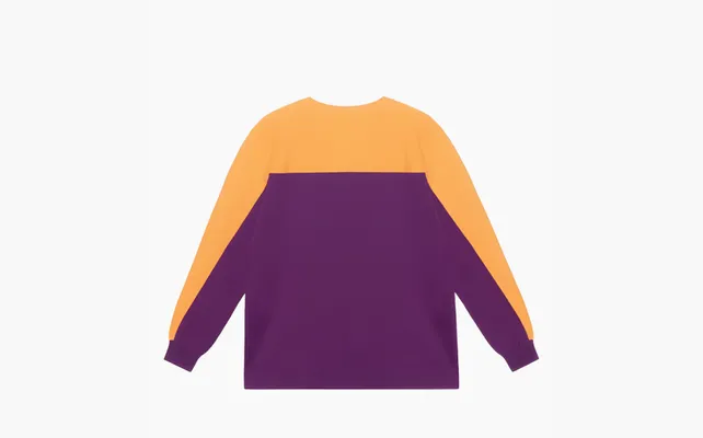 Одежда Gucci x The North Face Long Sleeve Cotton T-Shirt «Purple Yellow» fioletovye