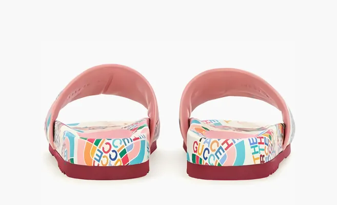  Gucci x The North Face Leather Sandals «Multi-Color» raznotsvetnye