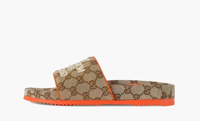  Gucci x The North Face GG Slide «Orange Beige Ebony Original GG Canvas» korichnevye
