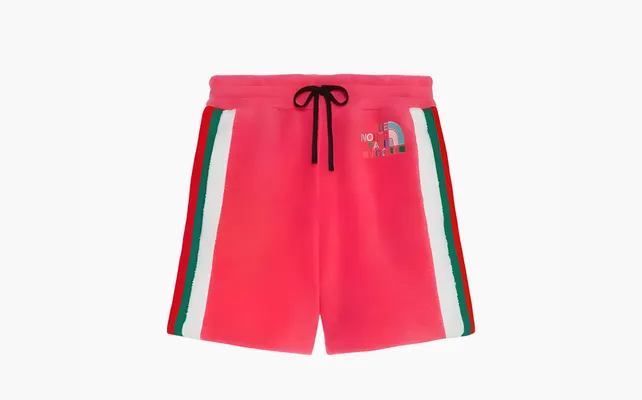 Одежда Gucci x The North Face Fleece Shorts «Dark Pink» rozovye