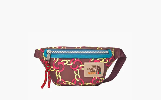 Сумки The North Face x Gucci Belt Bag «Burgundy Multi» красный
