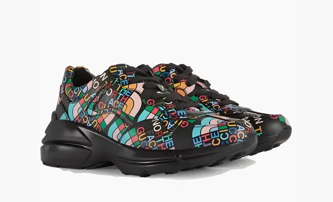  Gucci Rhyton 'Black The North Face «Black Multi-Color» chyernye
