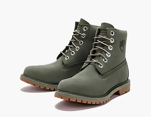 Обувь Timberland Nellie 6 Inch Waterproof Boots WMNS «Dark Green Nubuck» zelyenye