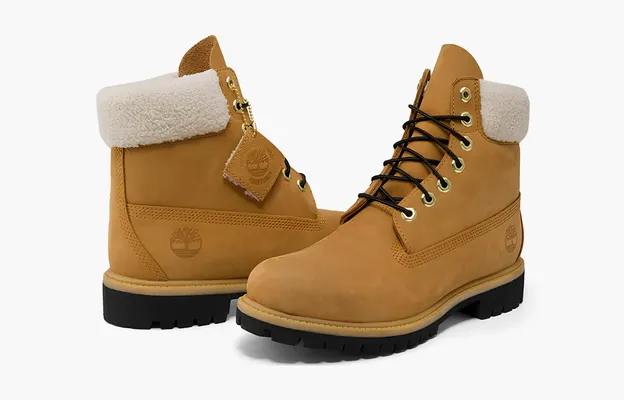 Обувь Timberland 6 Inch Premium Shearling Boots WMNS «Wheat Nubuck» zhyeltye