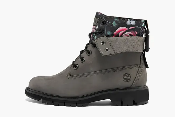 Обувь Timberland Lucia Way 6 Inch Waterproof Roll Top Boots WMNS «Grey And Floral» serye