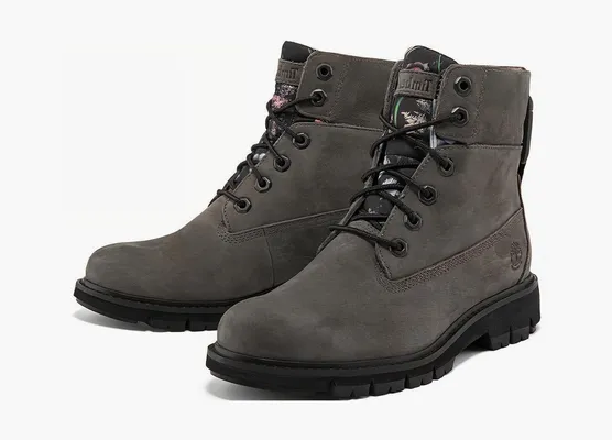 Обувь Timberland Lucia Way 6 Inch Waterproof Roll Top Boots WMNS «Grey And Floral» serye