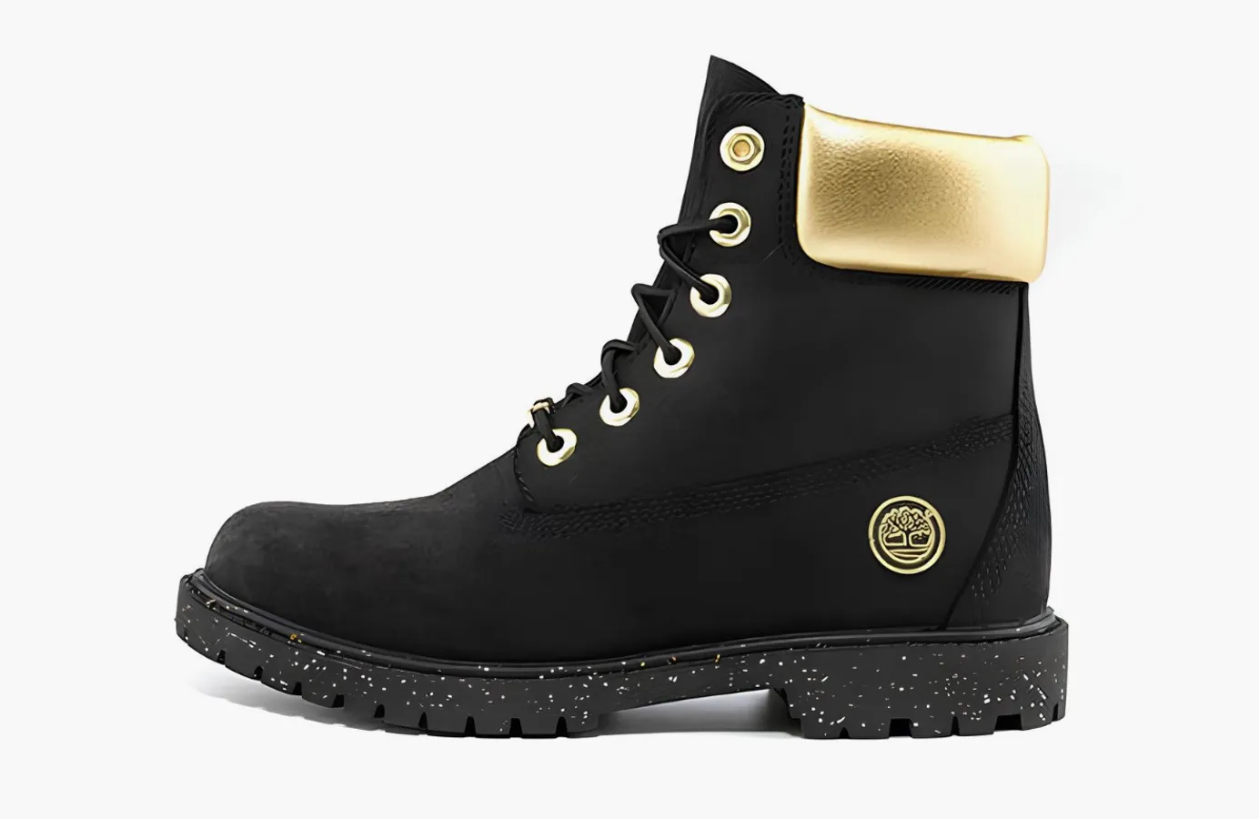 Timberland Heritage 6 Inch Waterproof Boots WMNS «Black Nubuck With Gold»