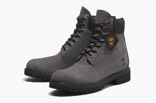 Обувь Timberland 6 Inch Premium Boot «50th Anniversary - Medium Grey Nubuck» serye