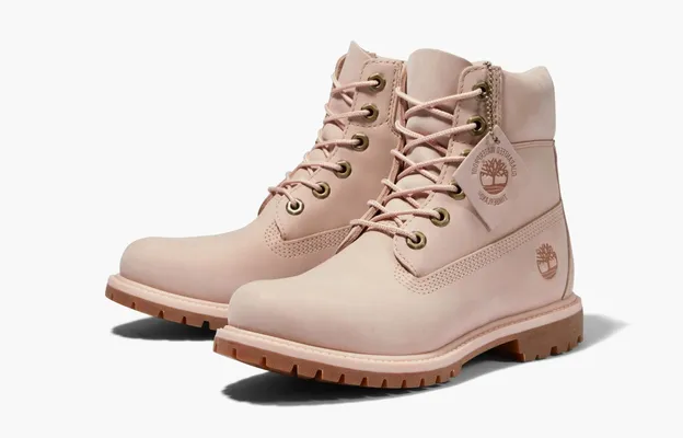 Обувь Timberland Premium 6 Inch Waterproof Boots WMNS «Light Pink Nubuck» rozovye