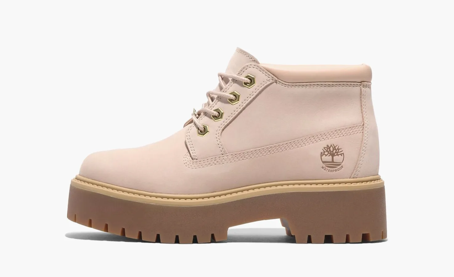 Timberland Stone Street Mid Lace Up Waterproof Boot WMNS «Light Beige Nubuck»