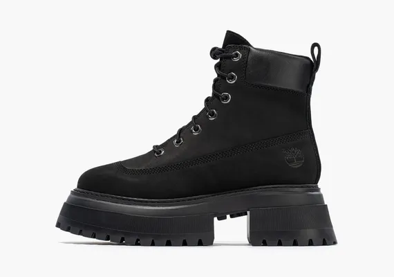 Обувь Timberland Sky 6 Inch Lace Up Boots WMNS «Black Nubuck» chyernye